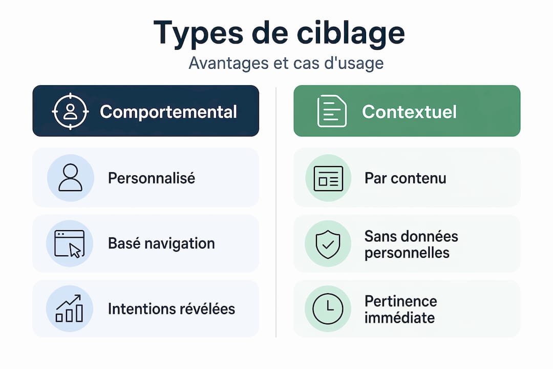 Infographie : comprendre les différentes formes de ciblage digital – comportemental ou contextuel