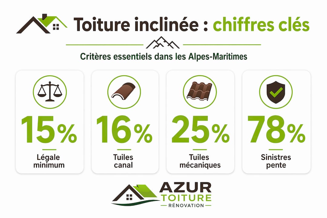 Les chiffres essentiels sur les toitures inclinées en infographie