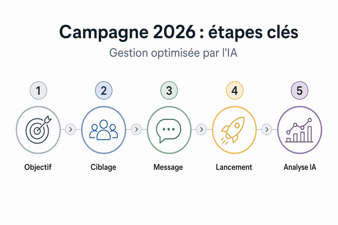 Découvrez en un clin d’œil les différentes étapes clés pour réussir votre campagne publicitaire basée sur l’intelligence artificielle grâce à cette infographie.