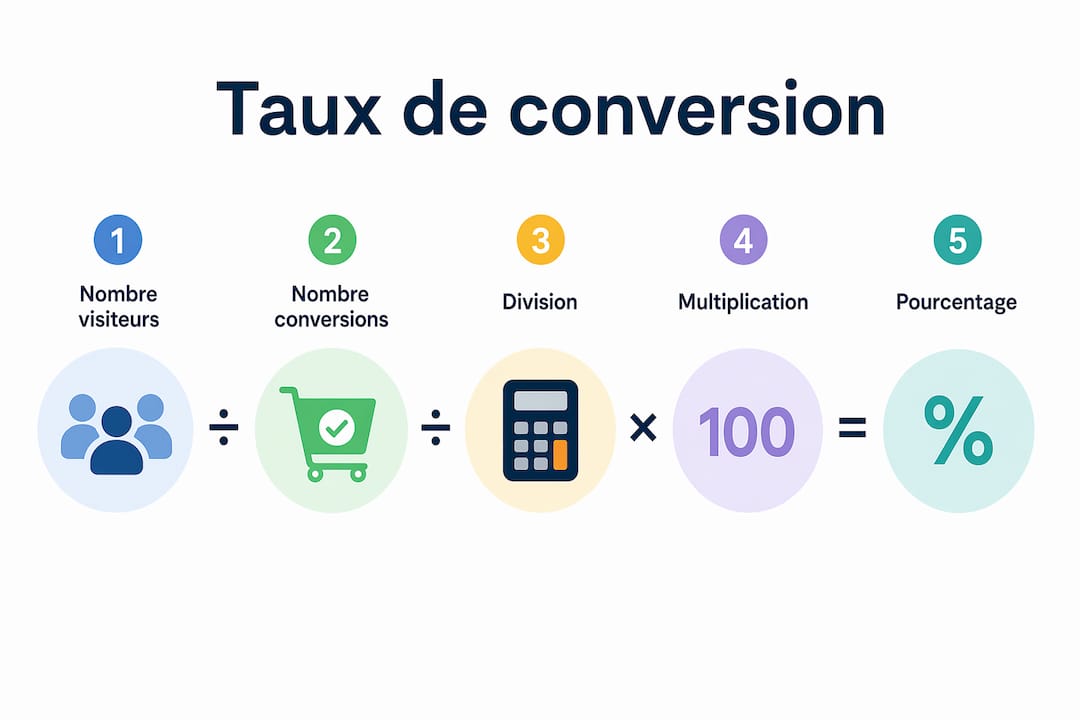 Infographie : les étapes clés pour calculer le taux de conversion