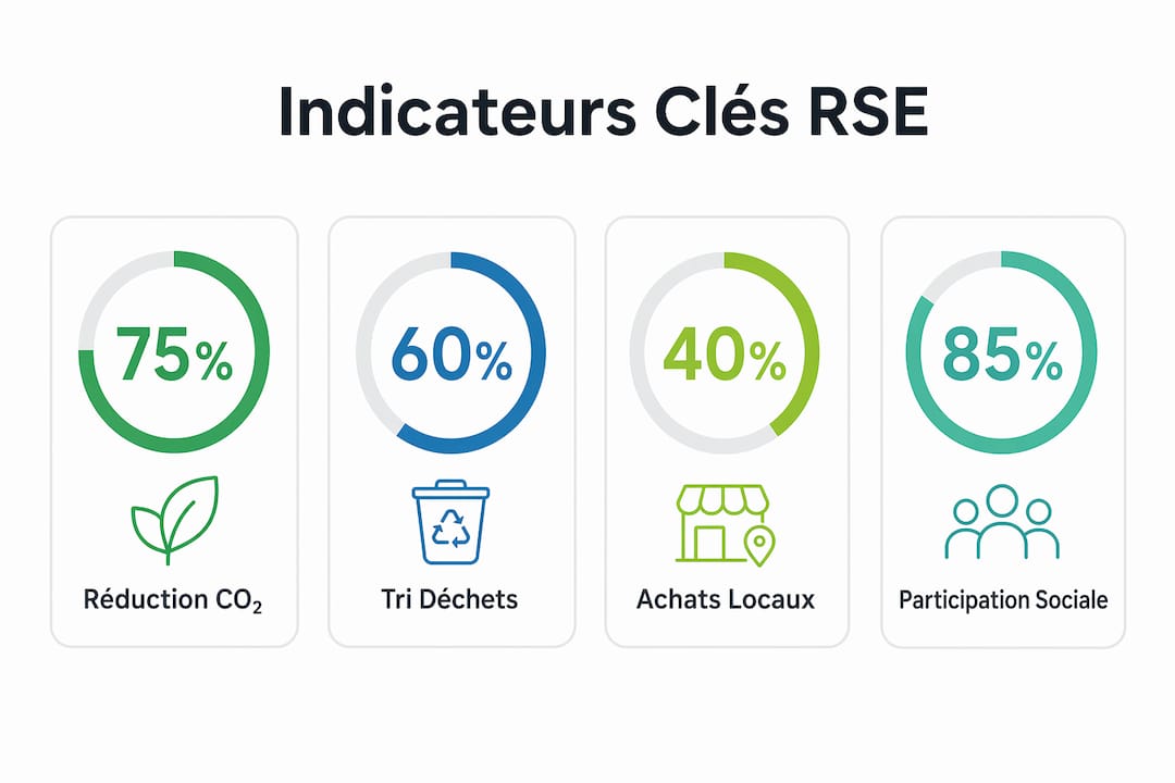 Visuel synthétique des principaux indicateurs de performance RSE