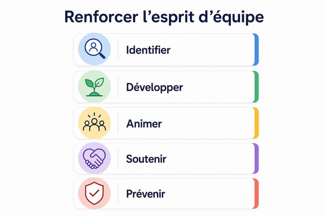 Infographie : les étapes essentielles pour développer la cohésion d’équipe