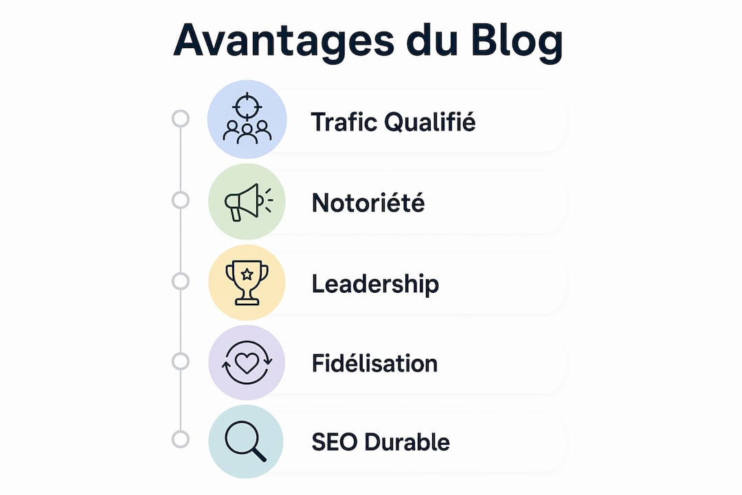 Infographie : les avantages incontournables du blog pour booster la visibilité des PME
