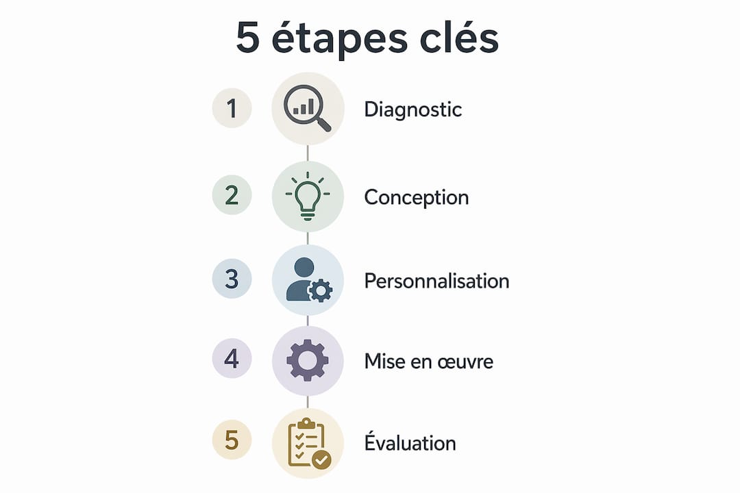 Infographie : les différentes étapes pour personnaliser vos activités
