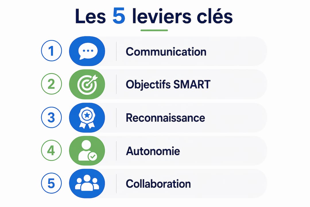 Infographie : 5 clés pour engager et rassembler vos équipes