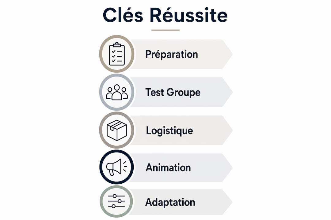 Les incontournables pour réussir votre animation en plein air, présentés en infographie