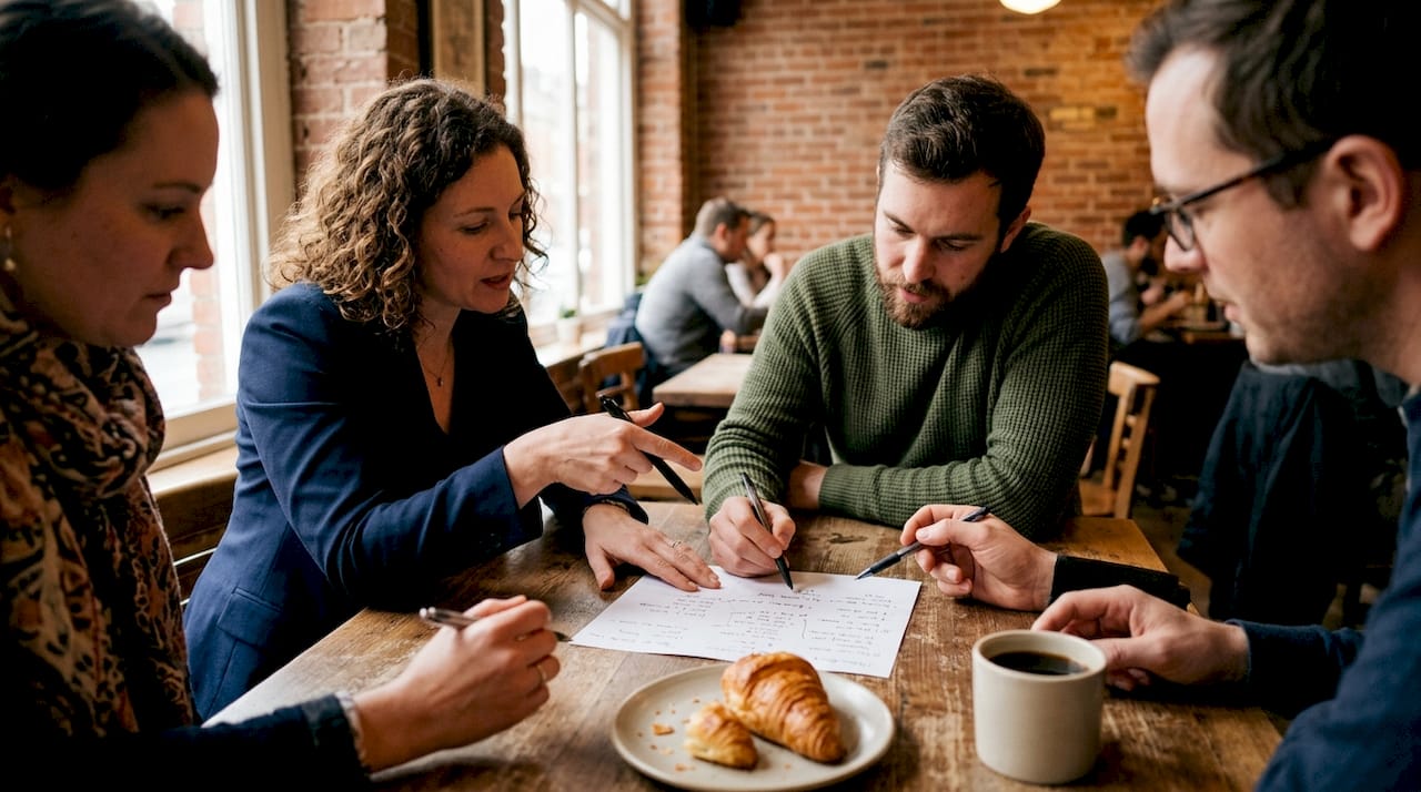 Échange en groupe après une activité ludique