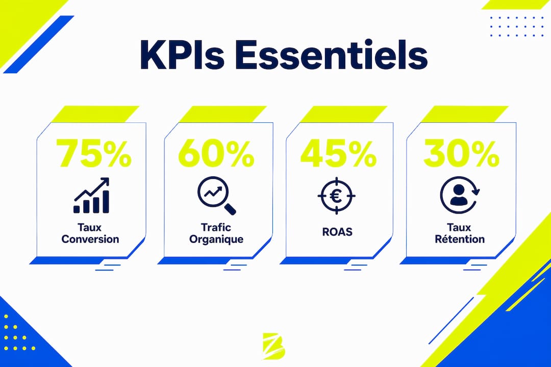Découvrez en un coup d’œil les indicateurs clés de performance digitaux grâce à cette infographie.