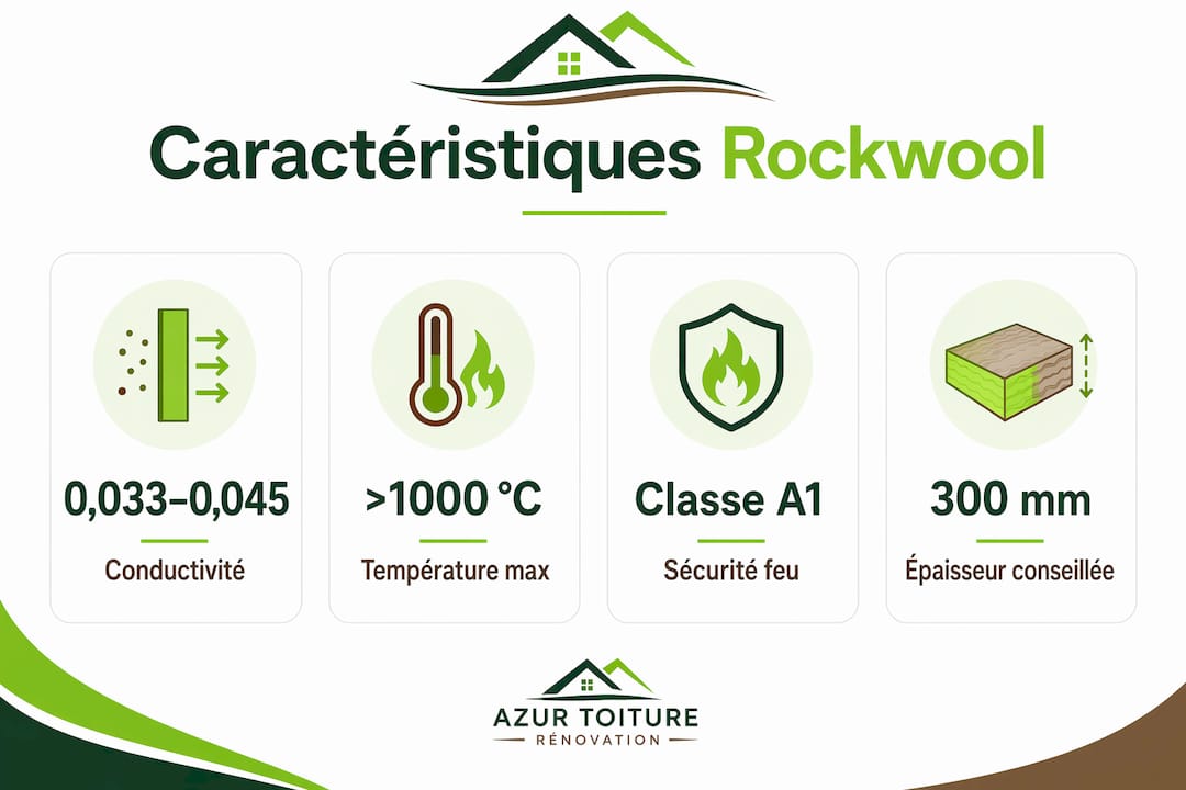 Découvrez en un coup d'œil les atouts majeurs de la laine de roche Rockwool grâce à notre infographie dédiée.