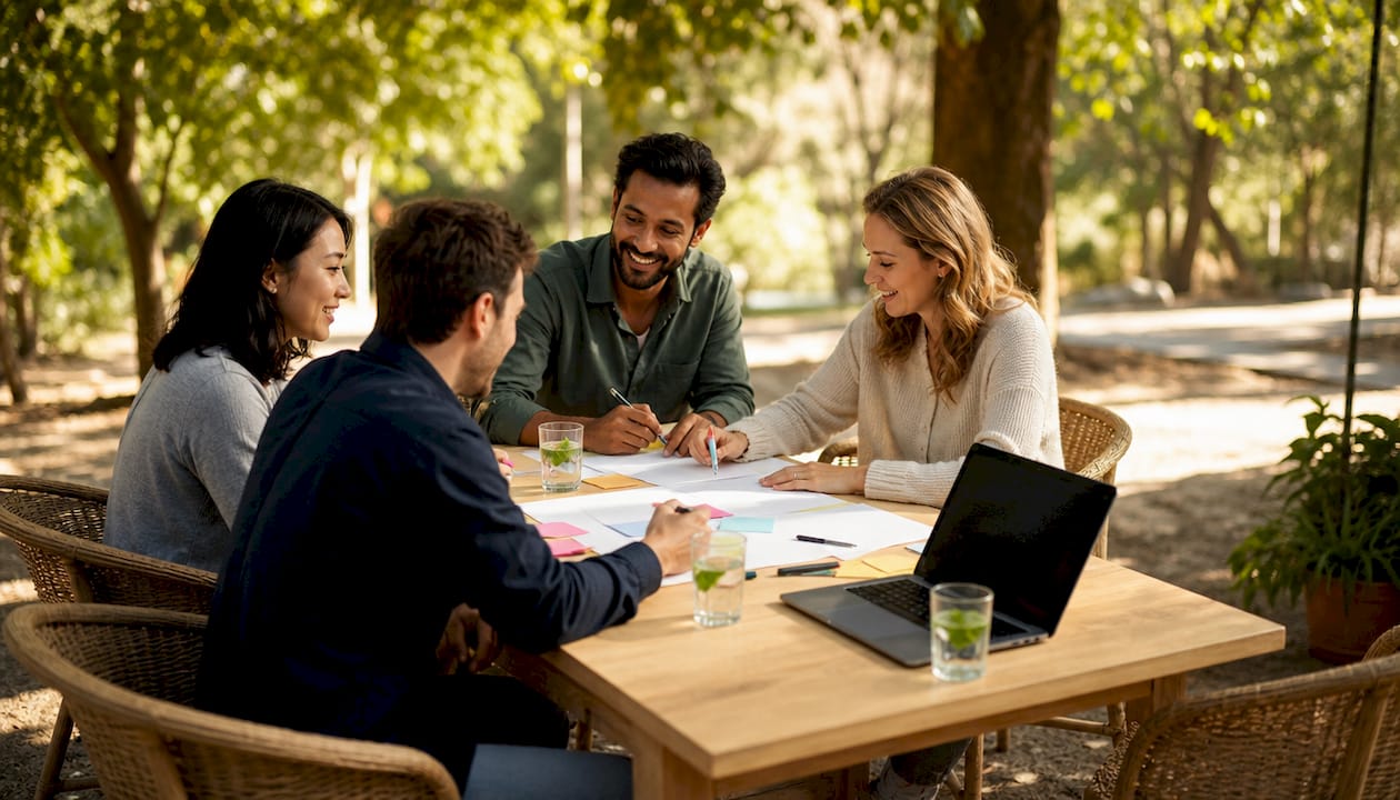 Séance de brainstorming au sein d’une petite équipe en PME