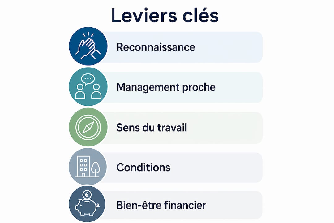 Infographie illustrant les clés incontournables pour booster la dynamique d’une équipe