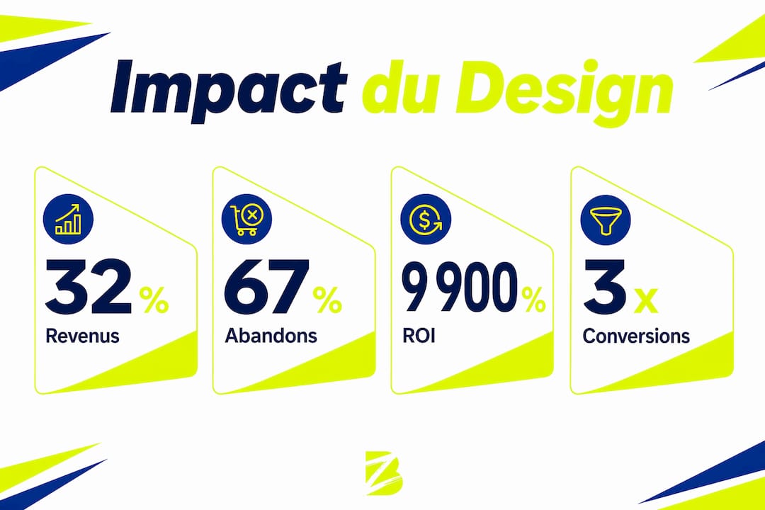 Infographie mettant en avant les chiffres clés du design au service de la conversion