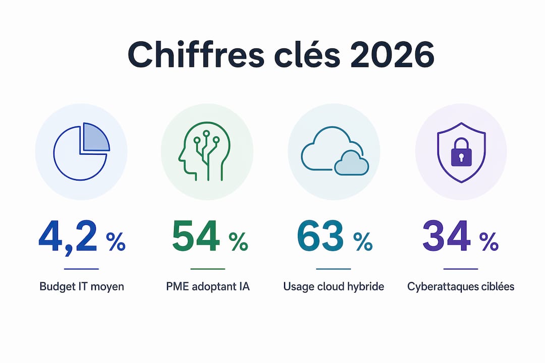 Découvrez une infographie présentant les chiffres clés de la transformation digitale des PME.