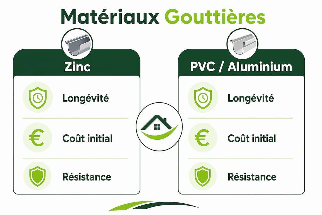 Infographie : le zinc face aux autres matériaux – comparatif de leurs atouts et caractéristiques