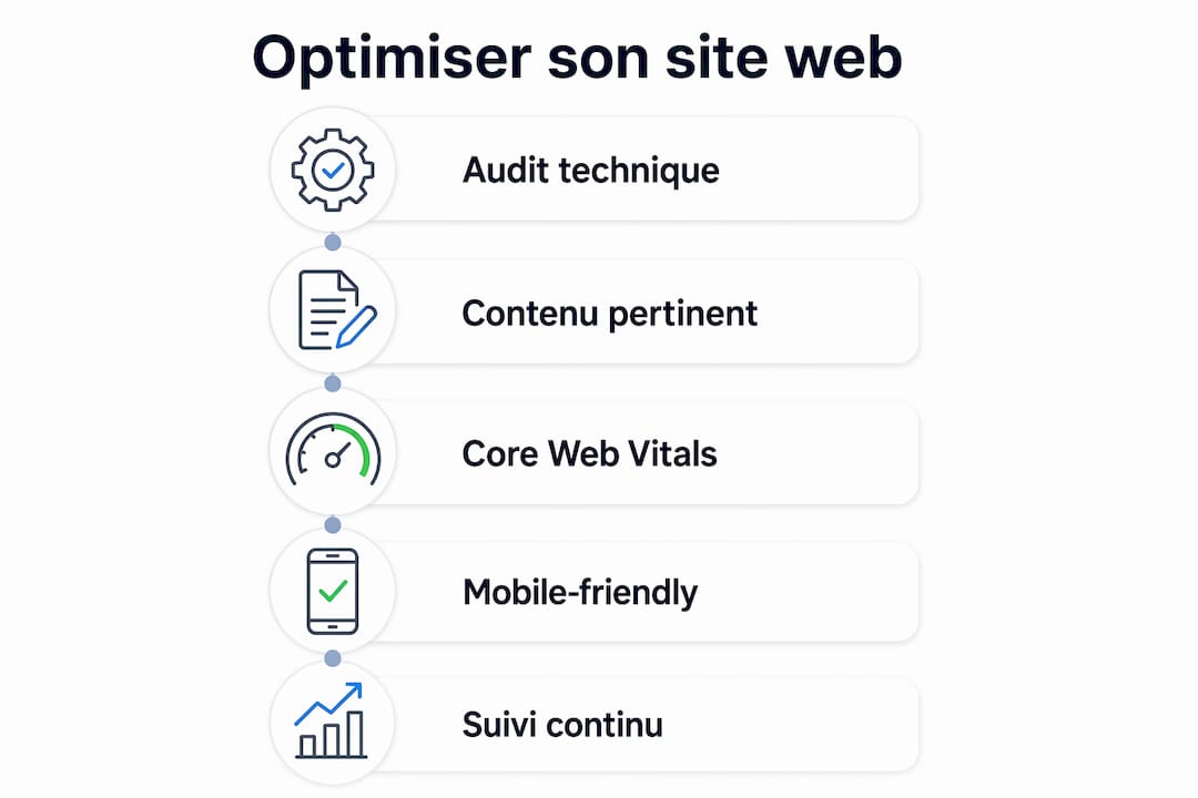 Infographie : les étapes indispensables pour optimiser votre site web