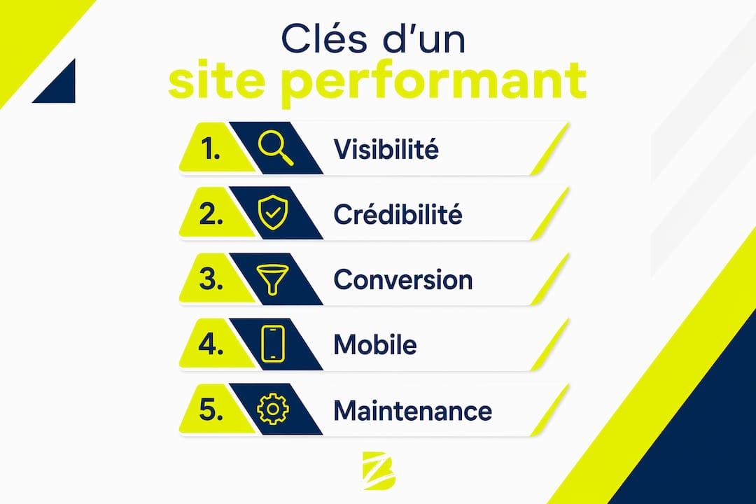 Infographie : les grandes étapes pour créer un site vitrine pour une PME