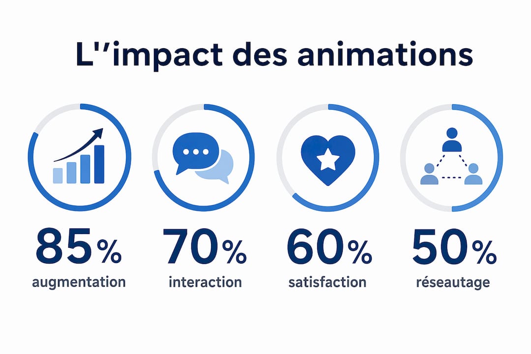 Découvrez en un coup d’œil les principaux atouts des animations pour dynamiser vos événements grâce à cette infographie.