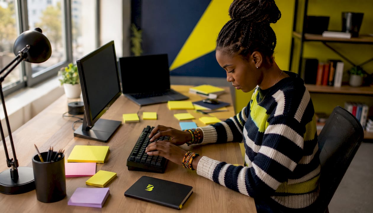 Des mains s’activent sur le clavier pour mettre en place l’hébergement