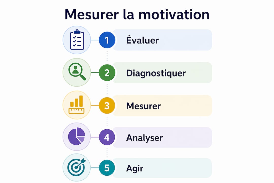 Infographie : les étapes clés pour évaluer la motivation au sein de votre équipe