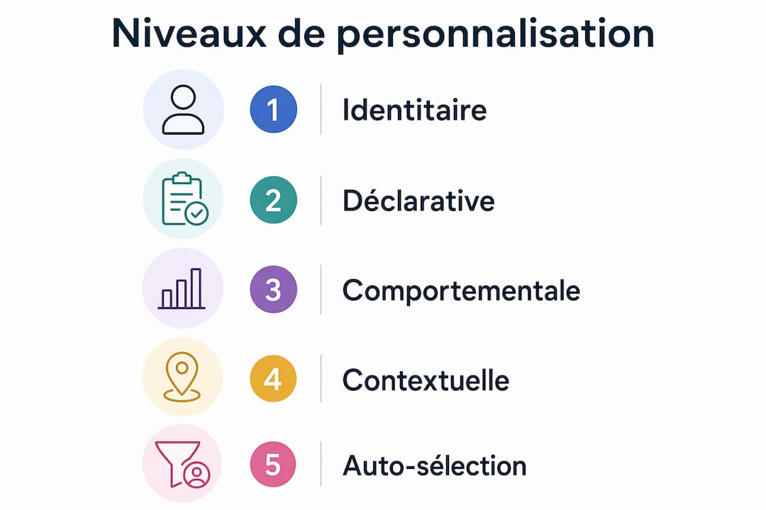 Aperçu des différents degrés de personnalisation d’un événement