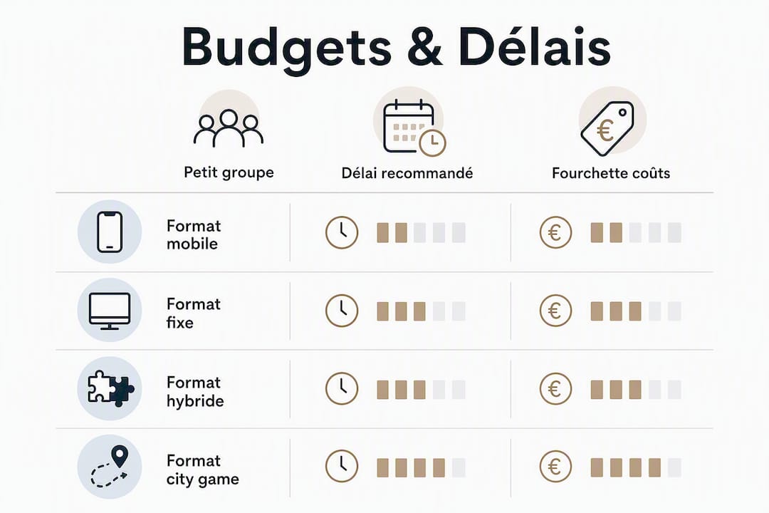 Panorama des budgets et délais pour la création d’escape games en Europe centrale