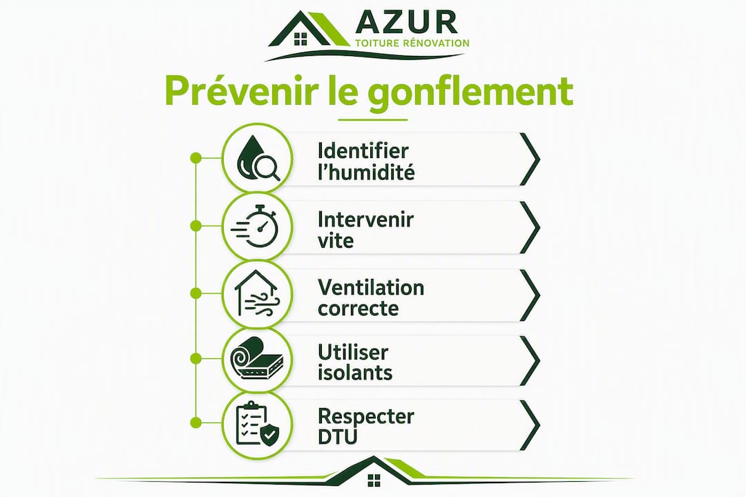 Visualisation des principales mesures pour éviter le gonflement