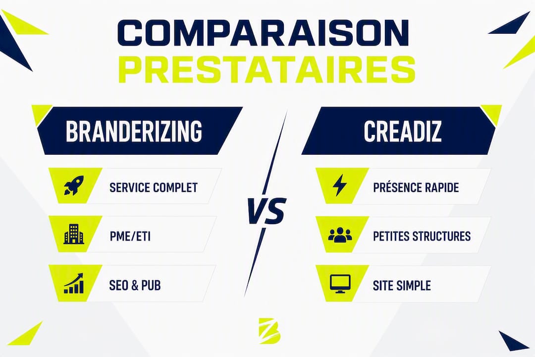 Infographie : Branderizing versus Creadiz, le match des stratégies de marque