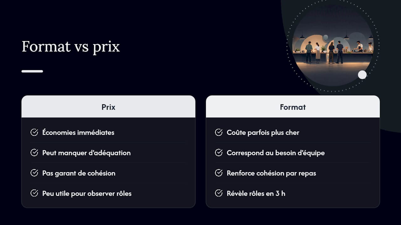 Pourquoi le format compte plus que le prix — overview diagram