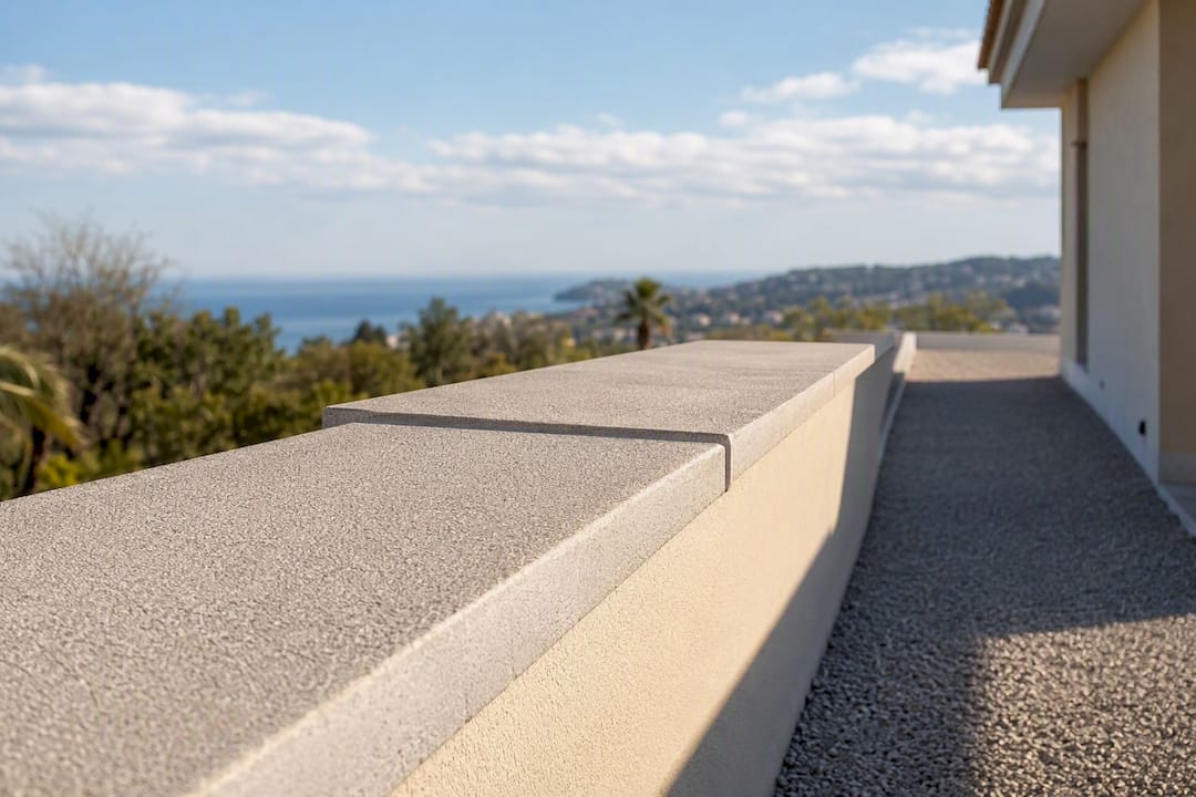 Acrotère de toit-terrasse assurant une protection