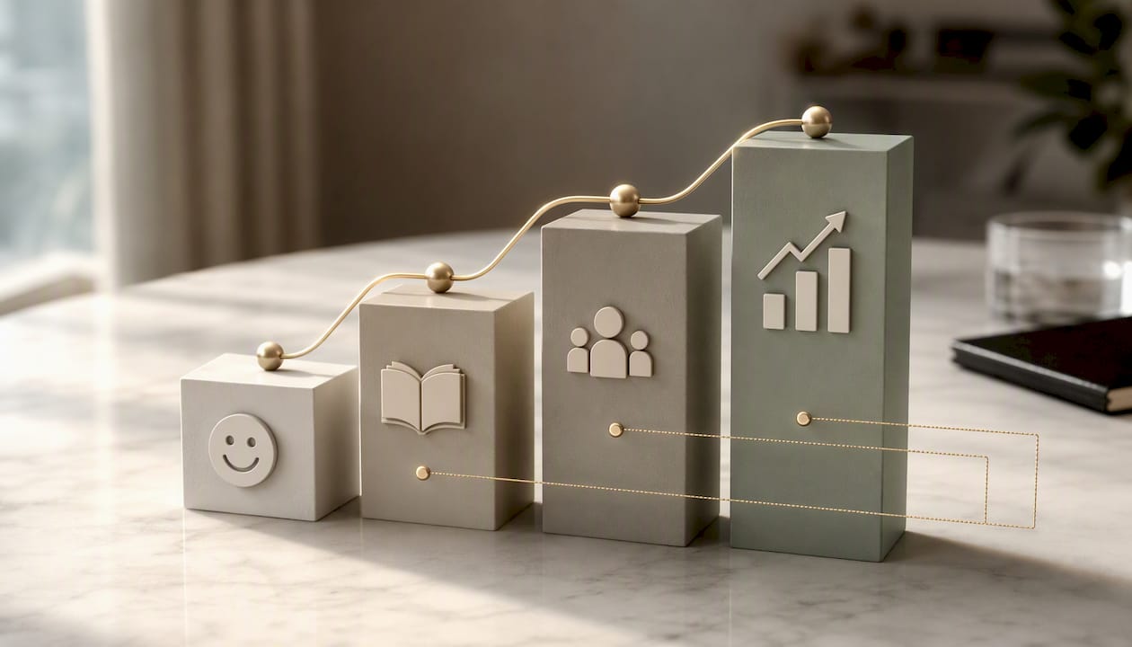 Avancement en quatre étapes vers le retour sur investissement