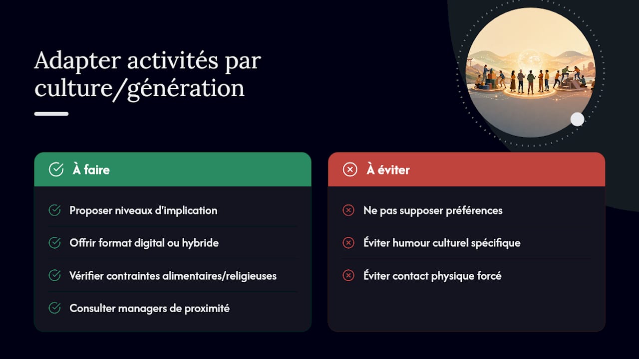 Adapter les activités aux différences culturelles et générationnelles — overview diagram