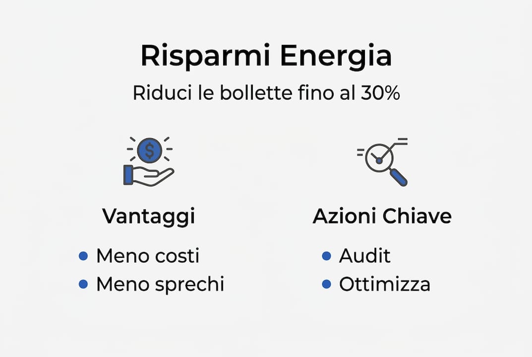 Infografica: come ottimizzare i consumi e risparmiare grazie alla consulenza energetica