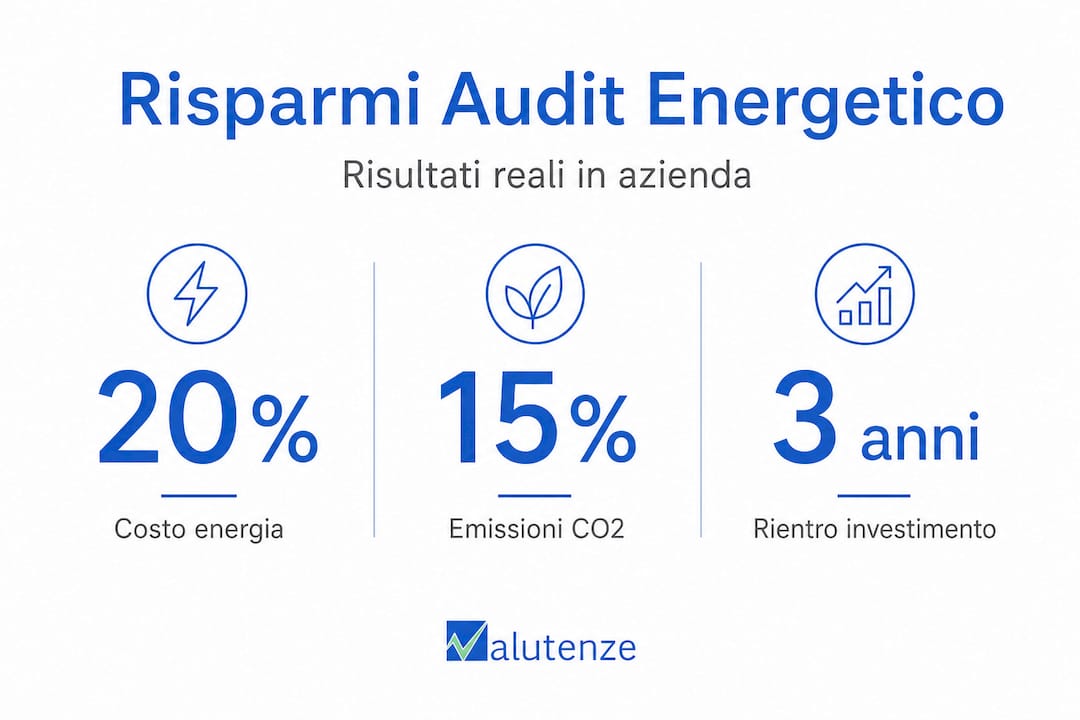Infografica: i principali benefici dell’audit energetico in azienda
