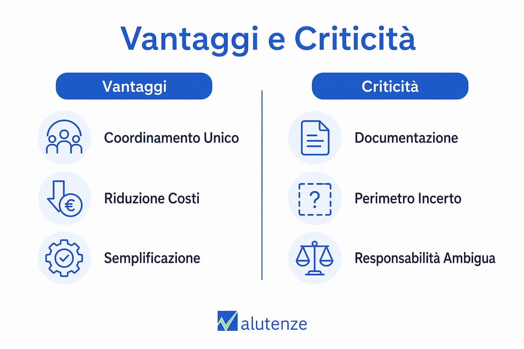 Infografica sui pro e contro del ruolo del referente unico
