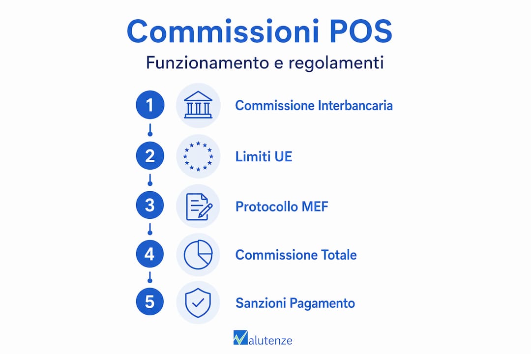 Guida visiva al funzionamento e alla regolamentazione delle commissioni POS