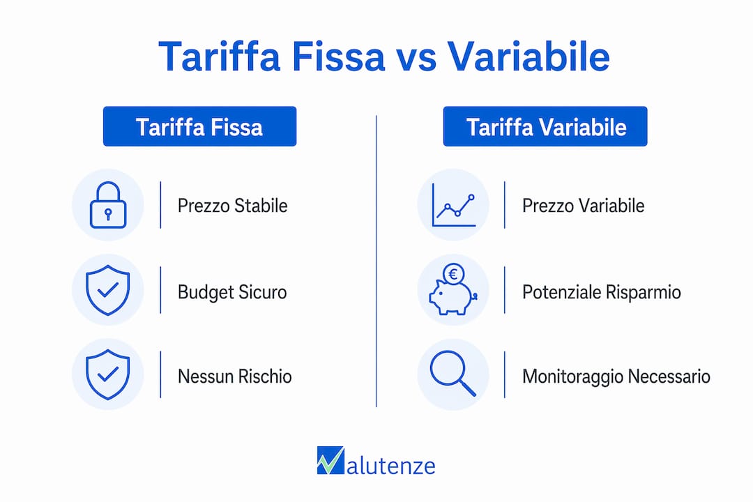 Infografica: pro e contro delle principali tariffe luce e gas a confronto