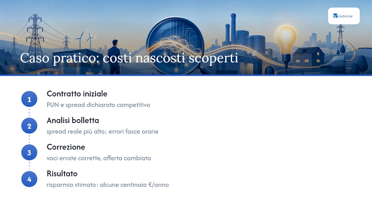 Un caso pratico: come una verifica ha scoperto costi nascosti — overview diagram