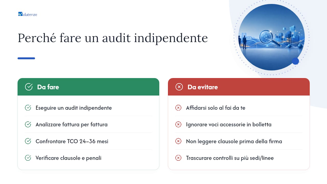 Perché una consulenza indipendente aiuta a scoprire i costi nascosti (e come Valutenze supporta le aziende) — overview diagram