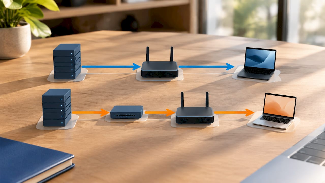 Rappresentazione visiva di IP statico rispetto a IP dinamico