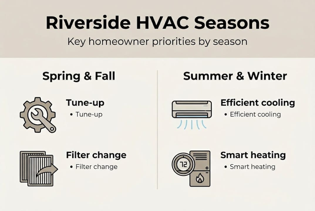 Infographic outlines Riverside seasonal HVAC tasks