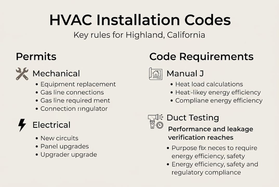 Infographic of HVAC codes and permits