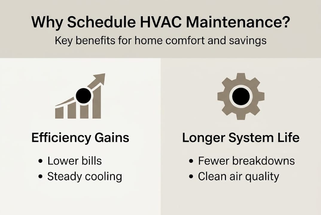 Infographic explains seasonal HVAC maintenance advantages