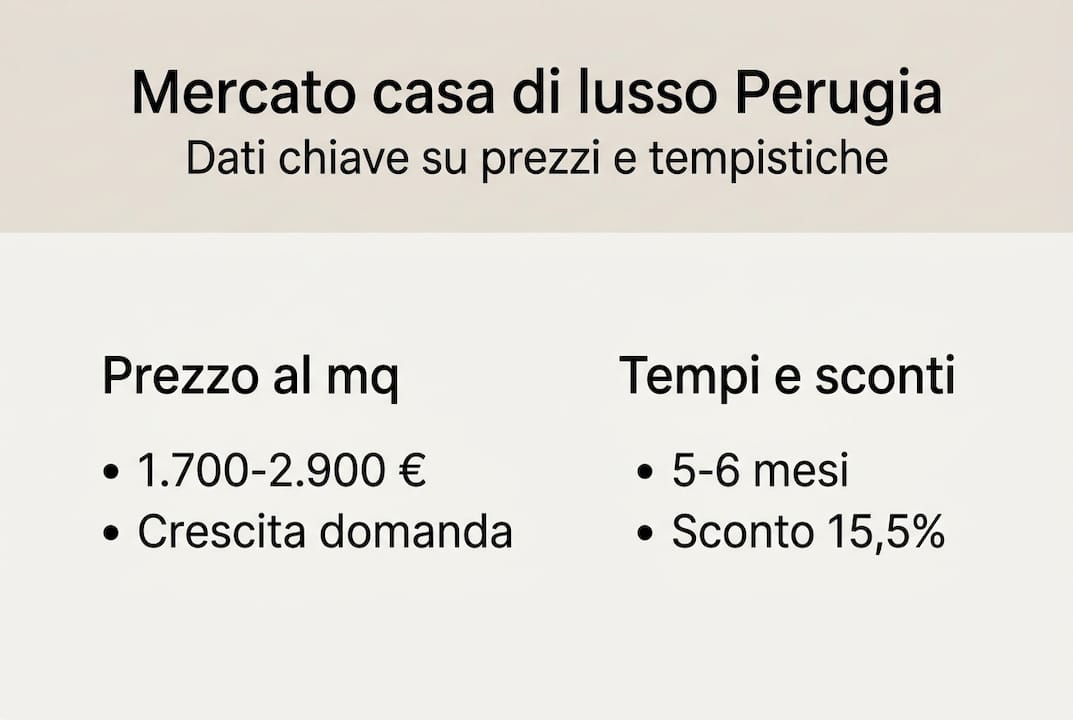Grafico informativo su valori di mercato e tempi di vendita delle abitazioni di lusso