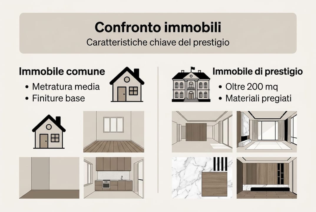 Infografica: confronto tra proprietà di lusso