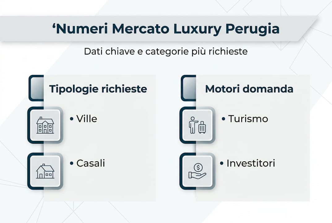 Panoramica dei principali dati sul mercato del lusso a Perugia