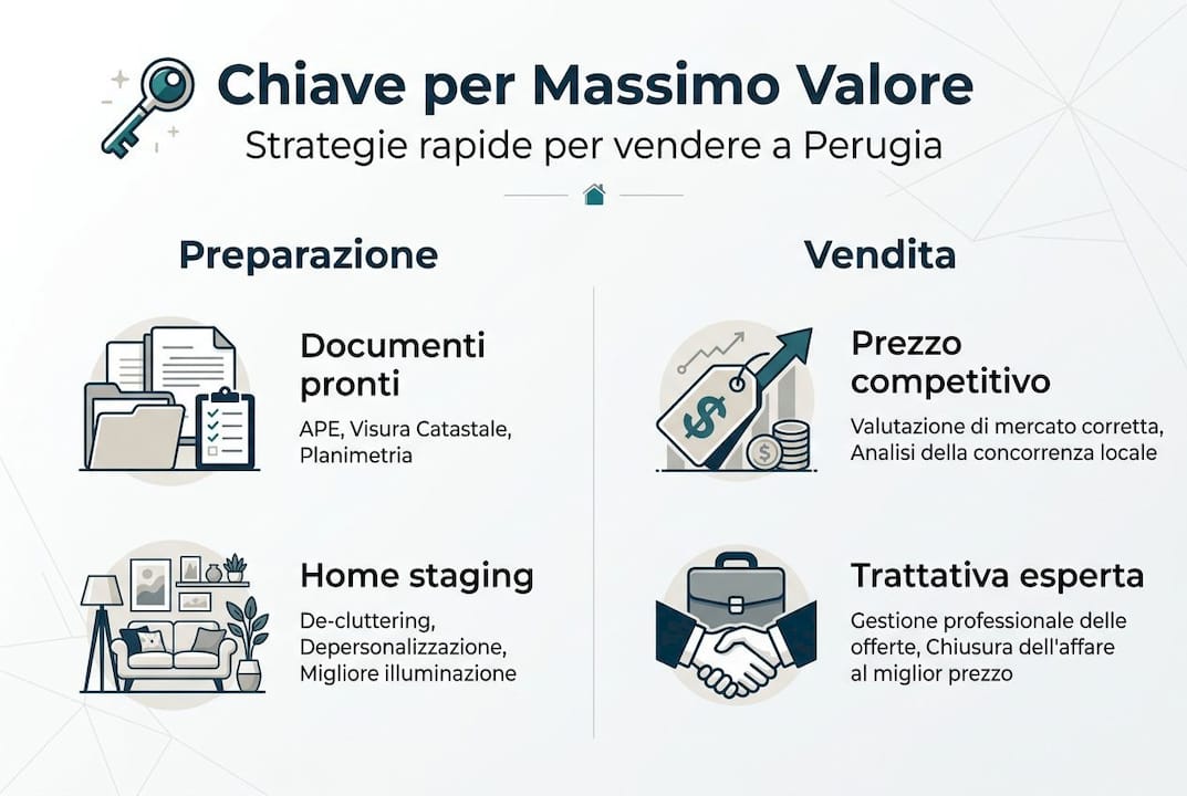 Guida visiva alle migliori strategie per vendere casa a Perugia