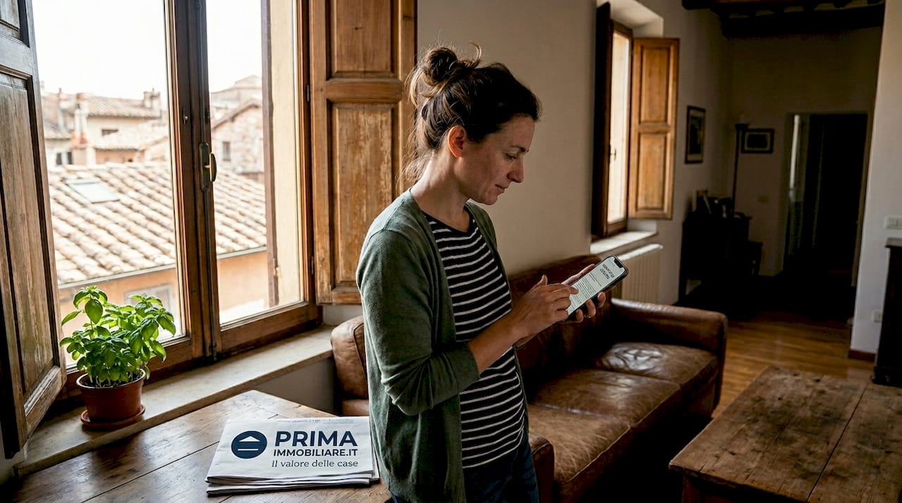 Il proprietario si gode la vista su Perugia direttamente dal suo appartamento.