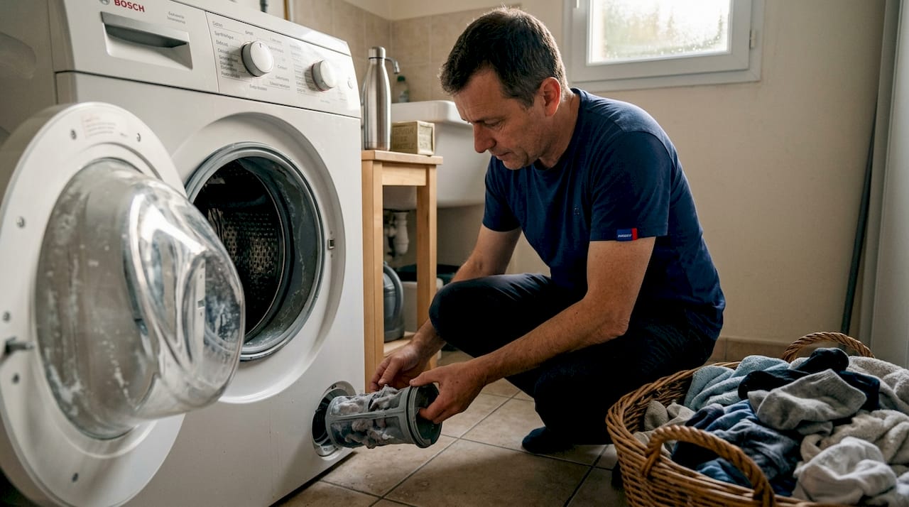 Réduire le plastique au quotidien : guide pratique 1 Remplacement du filtre anti-microplastiques de la machine à laver