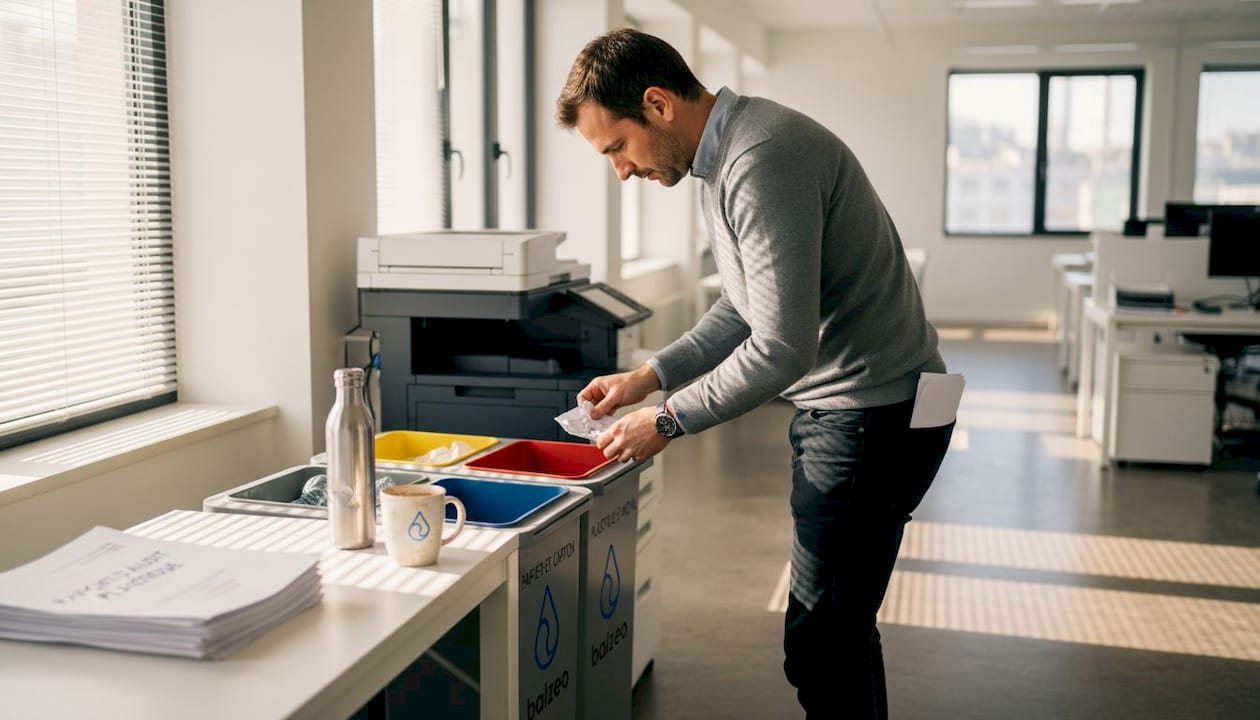 Réduire le plastique en entreprise : solutions et conseils 2 Analyse quotidienne de l’utilisation du plastique en open space