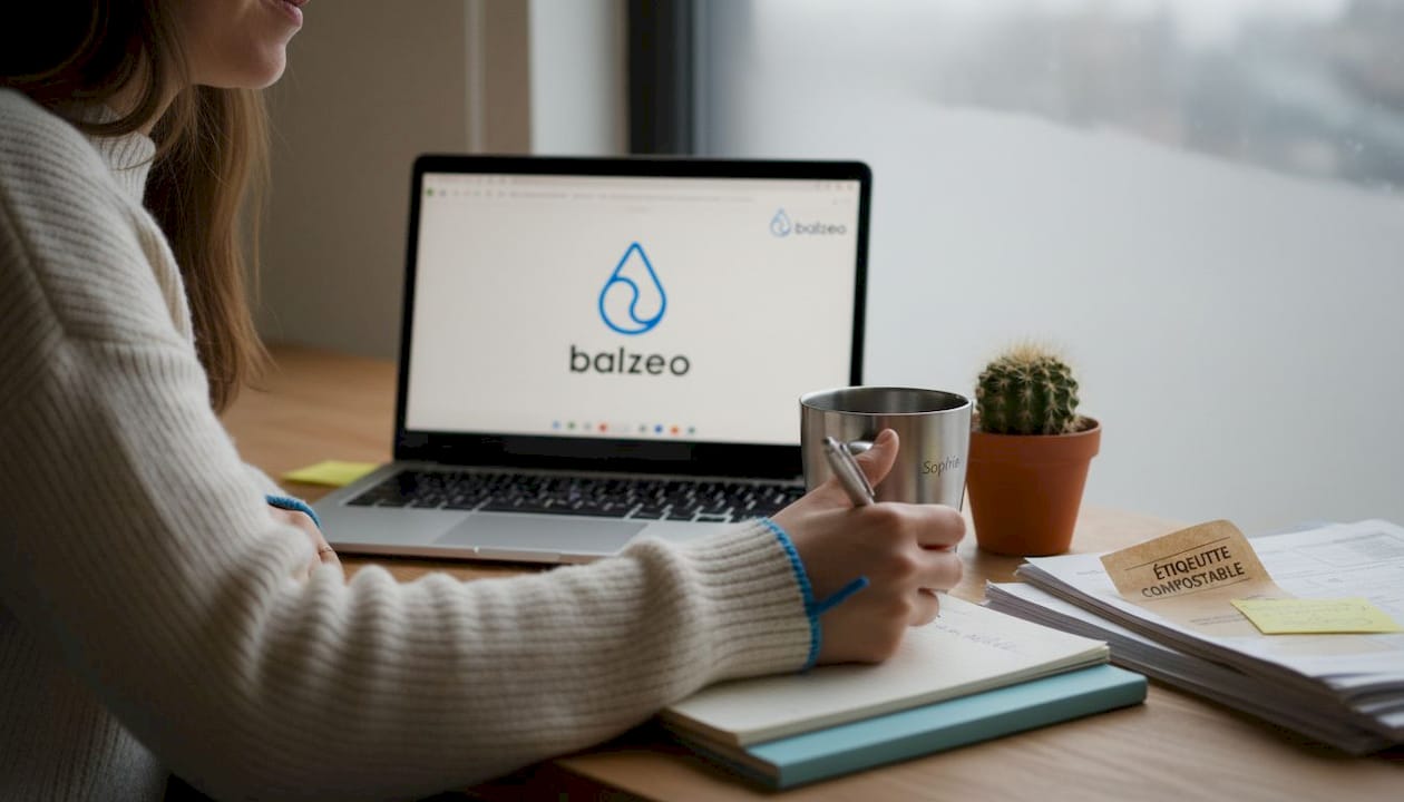 Design écoresponsable : 70% d'impact en moins pour vos cadeaux 2 Une collaboratrice à qui l’on offre un cadeau personnalisé et vraiment pratique.